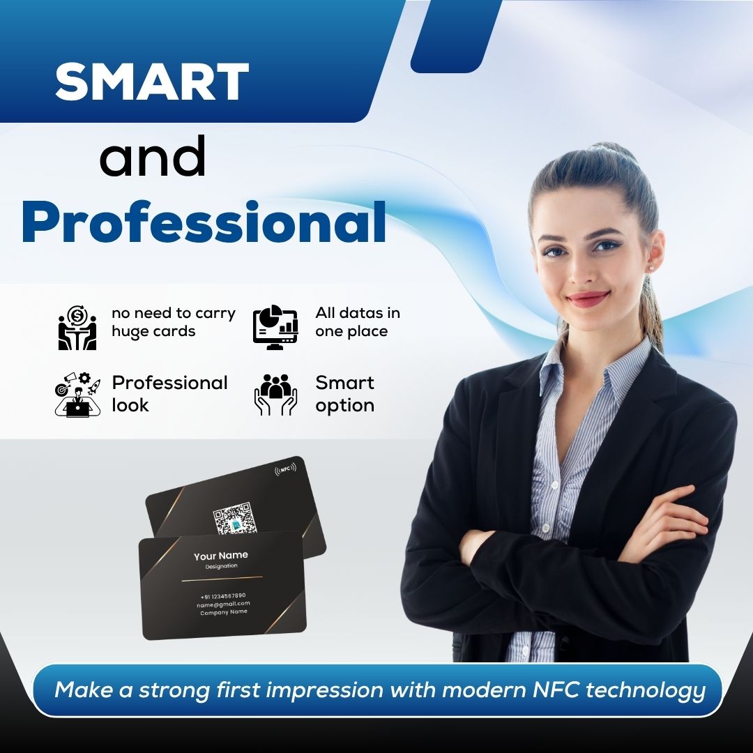 Black Professional - PVC NFC Business Visiting Card