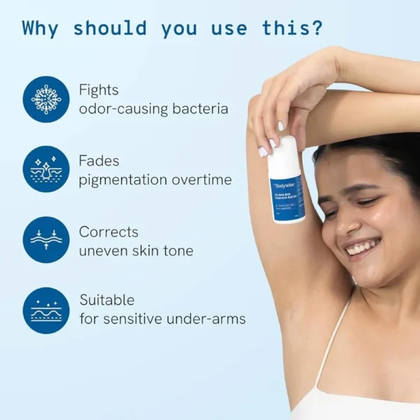 Be Bodywise 4% Aha Bha Underarm Roll On - Flora- ESF1002 - Image 3