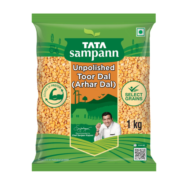 Tata Sampann Unpolished Toor Dal/Arhar Dal- BHZ1003