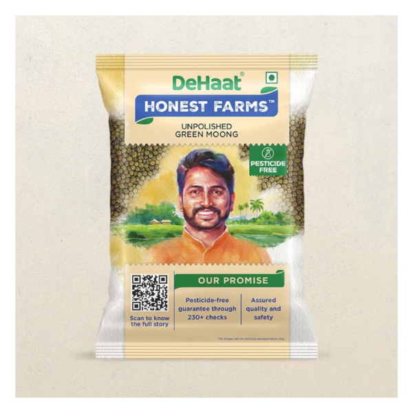 Dehaat Honest Farms Unpolished Green Moong Dal Whole- BHZ1011