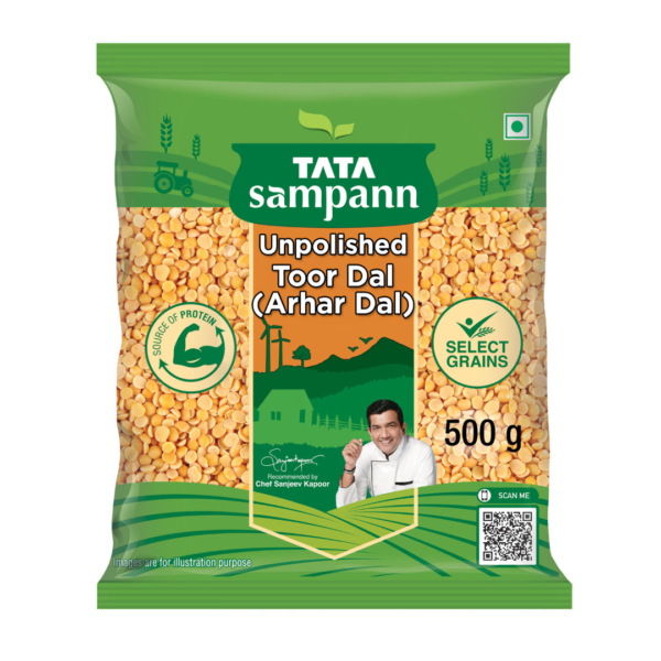 Tata Sampann Unpolished Toor Dal (Arhar Dal)- BHZ1019