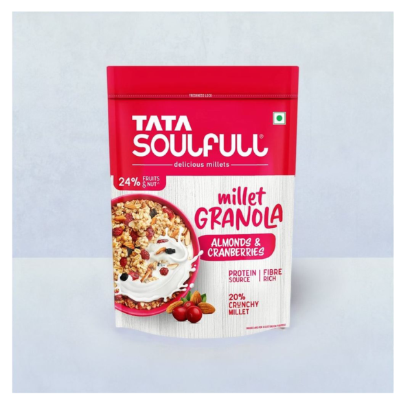 Tata Soulfull Millet Granola - Almonds & Cranberries- NPS1010