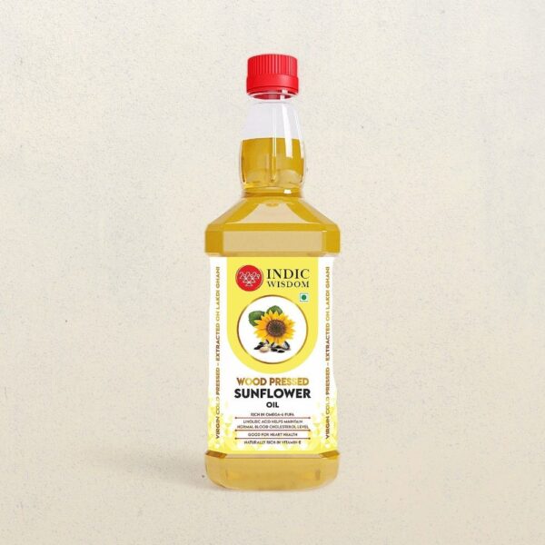 Indic Wisdom Wood Pressed Sunflower Oil (Cold Pressed - Extracted on Wooden Churner) - YFD1001