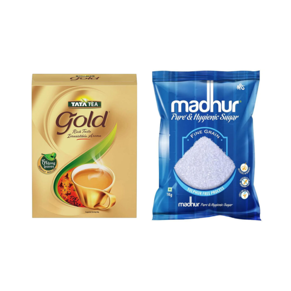 Tata Tea Gold(250gms) & Madhur Sugar/Sakkare(1kg) Combo- QFW1020