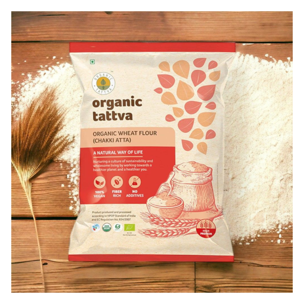 Organic Tattva Wheat Flour (Chakki Atta)-NJC1001