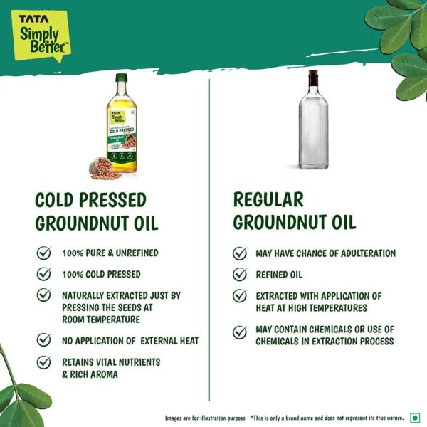 Tata Simply Cold Pressed Groundnut/ Peanut Oil- Peanut Oil -YFD1010 - Image 5