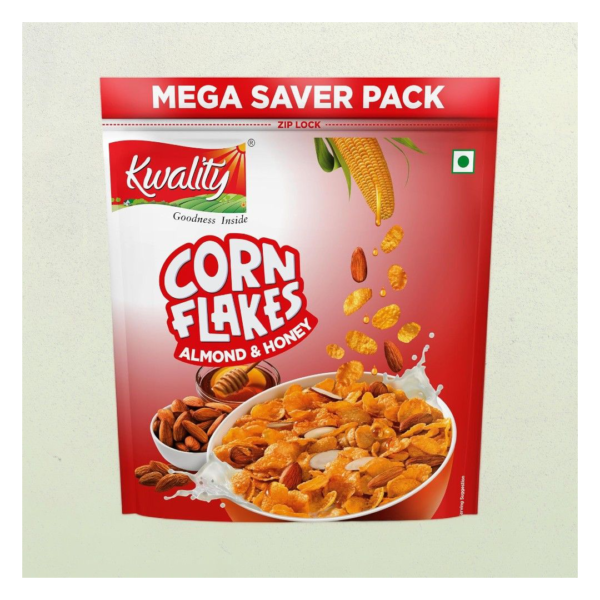 Kwality Corn Flakes With Almond & Honey - Made With Golden Corns- NPS1023