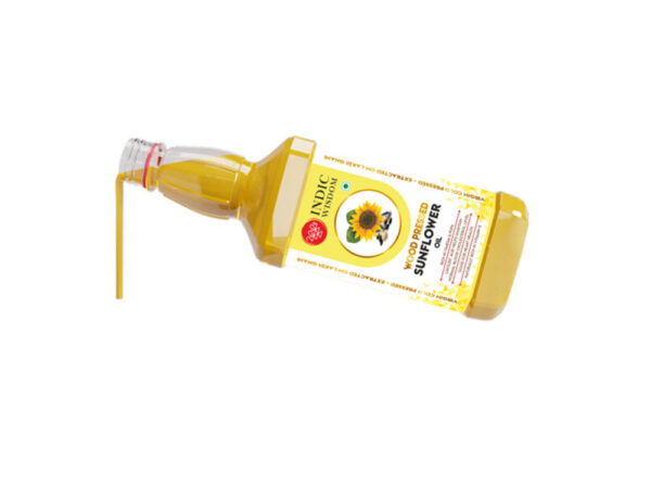 Indic Wisdom Wood Pressed Sunflower Oil (Cold Pressed - Extracted on Wooden Churner)- YFD1020 - Image 2