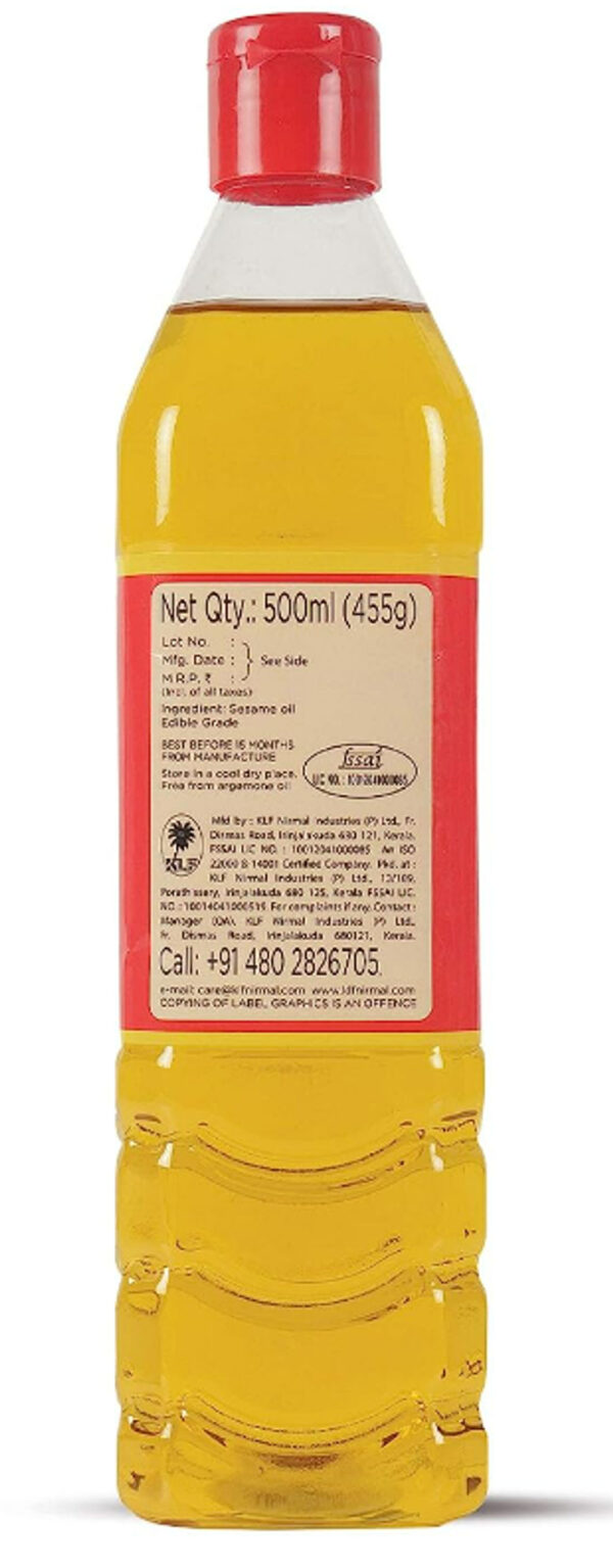 KLF Tilnad Pure Gingelly/Til Oil (Bottle)- YFD1023 - Image 2