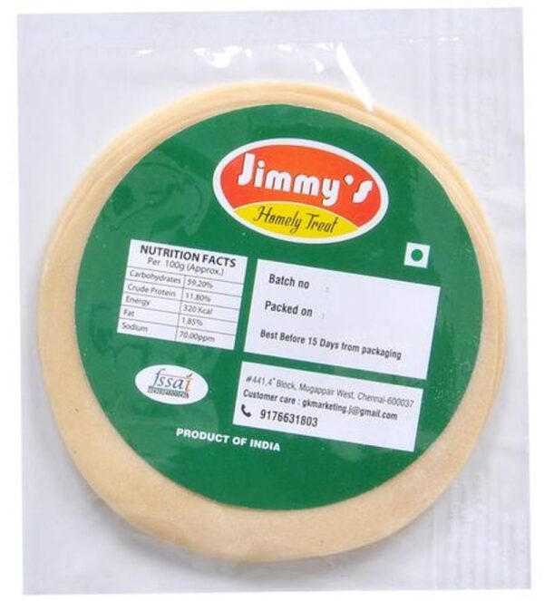 Jimmy's Kerala Pappadam- EVW1020