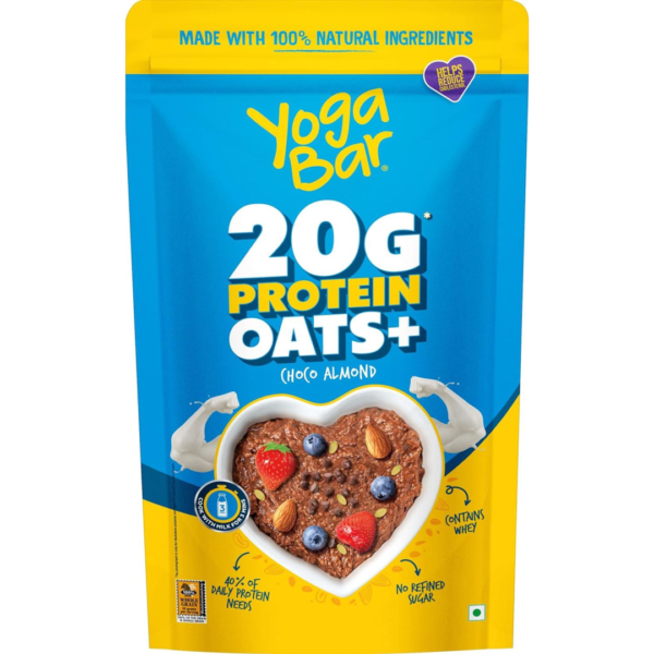 Yogabar 20g Protein Oats+ - Choco Almond- ZTM1001