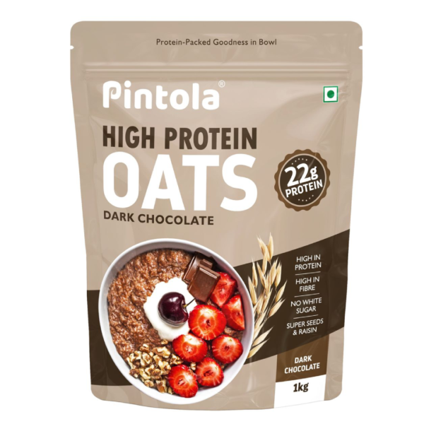 Pintola High Protein Oats Dark Chocolate With Almonds Raisin Pumpkin And Chia Seeds- ZTM1029