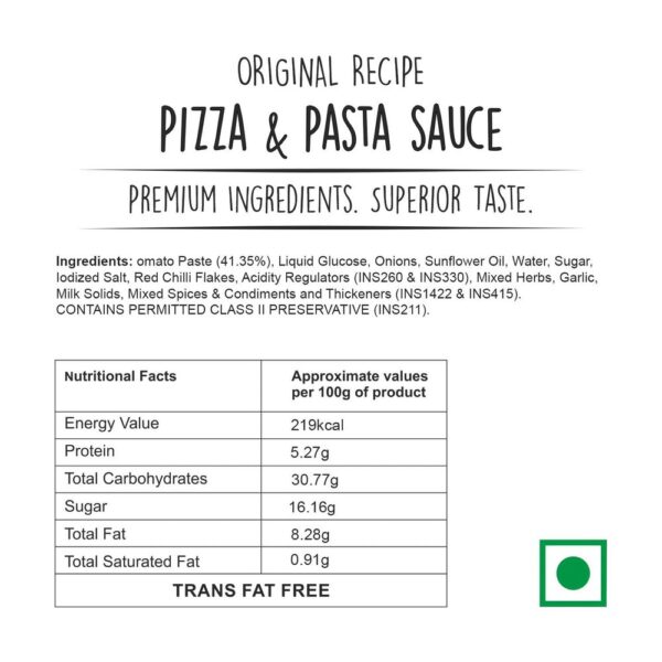 Wingreens Farms Pizza & Pasta Sauce - Traditional Recipe, Savoury Flavours- ERE1007 - Image 3