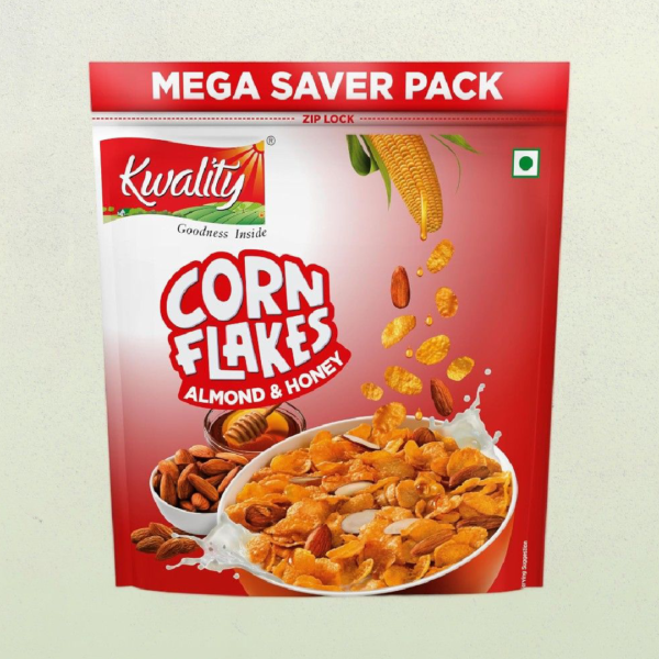 Kwality Corn Flakes With Almond & Honey - Made With Golden Corns- NPS1041