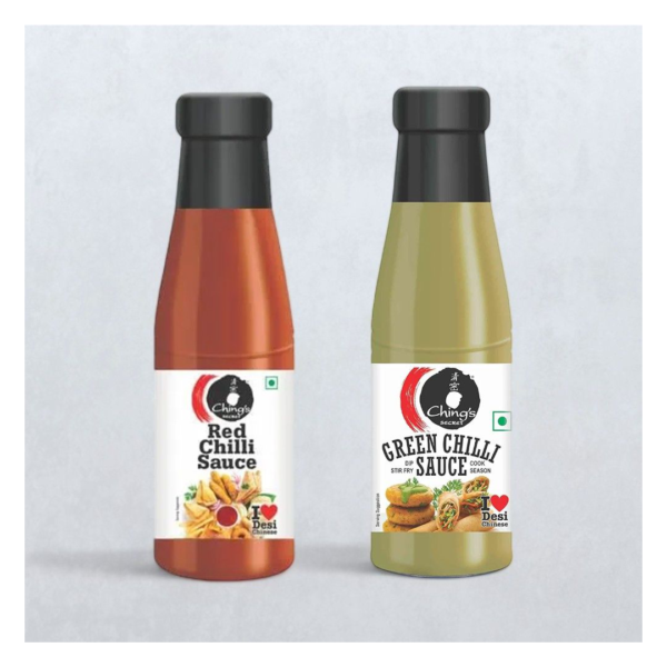 Ching'S Red Chilli Sauce(200gms) & Ching'S Green Chilli Sauce(190gms) Combo- ERE1012