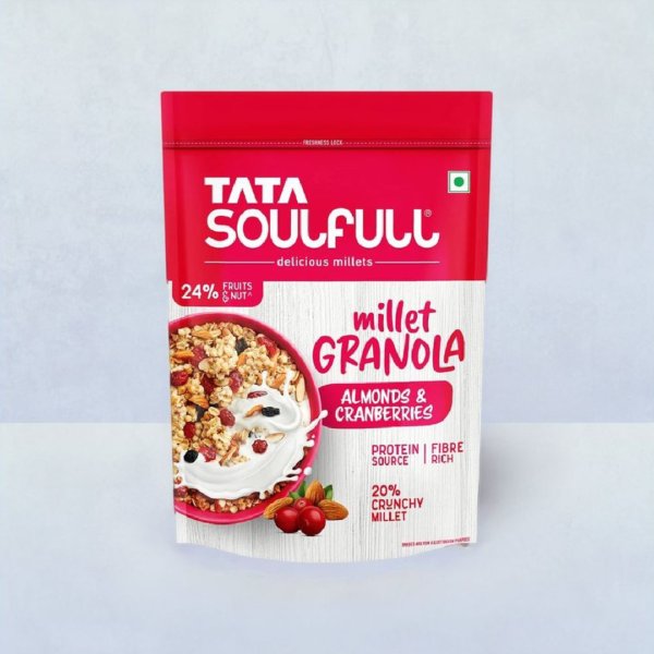 Tata Soulfull Millet Granola - Almonds & Cranberries- NPS1057