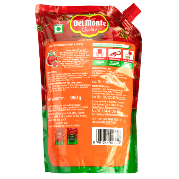 Del Monte Tomato Ketchup Sweet and Spicy Pouch- ERE1030 - Image 2