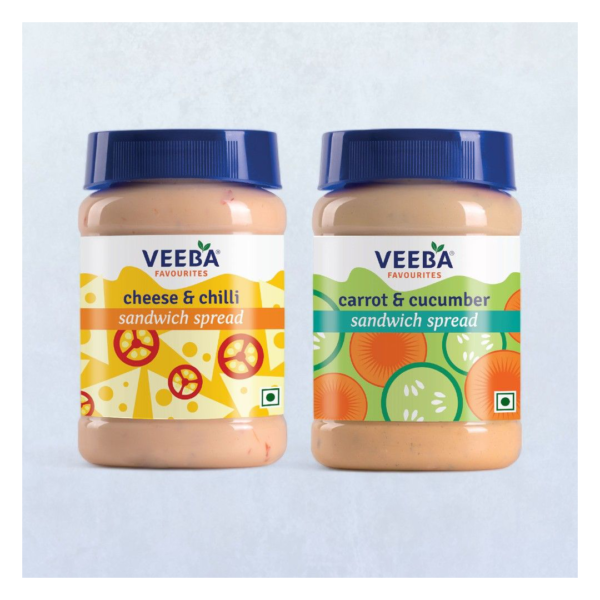 Veeba Sandwich Spread Cheese & Chilli(250gms) & Veeba Sandwich Spread Carrot & Cucumber(250gms) Combo- WWY1013