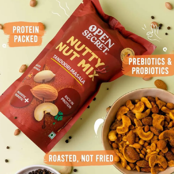 Open Secret Tandoori Dry Fruits Mix (Almonds, Peanuts & Cashews) - Healthy Snack | Tasty Nuts- VUW1002 - Image 5