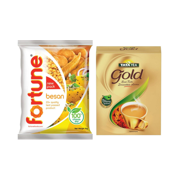 Fortune Besan(1kg) & Tata Tea Gold(250gms) Combo- NJC1083