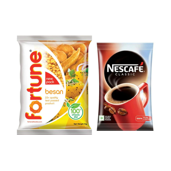 Fortune Besan(1kg) & Nescafe Classic Instant Coffee Powder Pouch(45gms) Combo- NJC1082