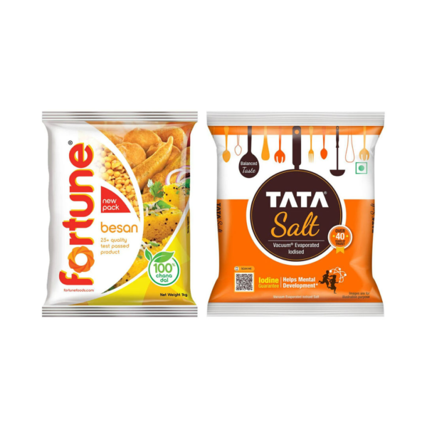 Fortune Besan(1kg) & Tata Salt(1kg) Combo- NJC1085