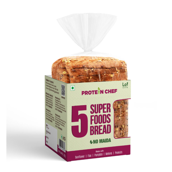 Protein Chef 5 Super Foods zero maida Multigrain Brown Bread- QEE1001