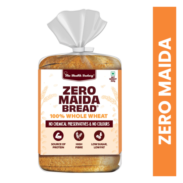 The Health Factory Zero Maida Bread - 100% Whole Wheat- QEE1005