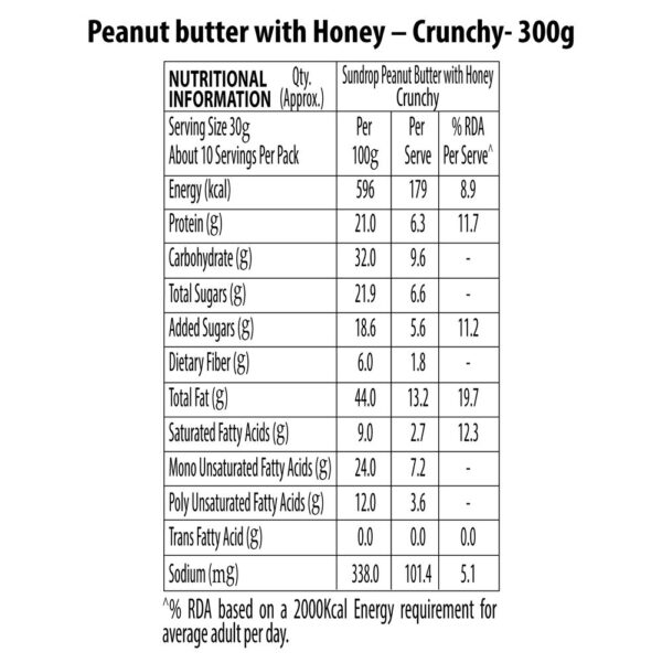 Sundrop Peanut Butter With Honey - Crunchy- JSJ1018 - Image 5