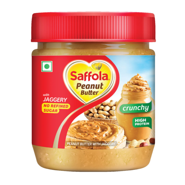 Saffola Peanut Butter Crunchy | High Protein Peanut Butter | Only Jaggery, No Refined Sugar- JSJ1019