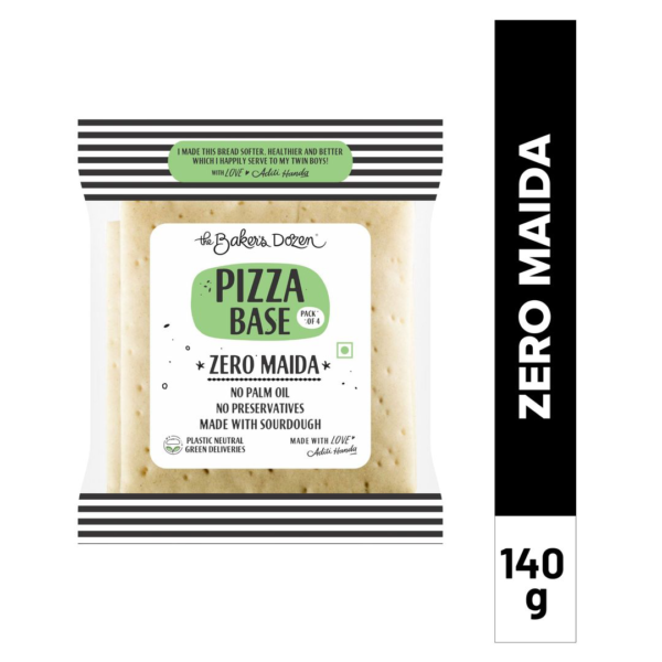 The Baker's Dozen Zero Maida Pizza Base No Palm Oil No Preservative 100% Wholewheat- QEE1028