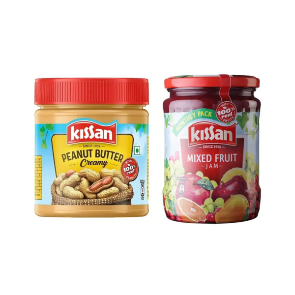 Kissan Creamy Peanut Butter(350gms) & Kissan Mixed Fruit Jam(700gms) Combo- JSJ1028