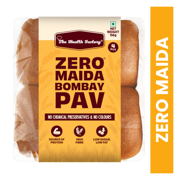 The Health Factory Zero Maida Bombay Pav- Whole wheat- QEE1031