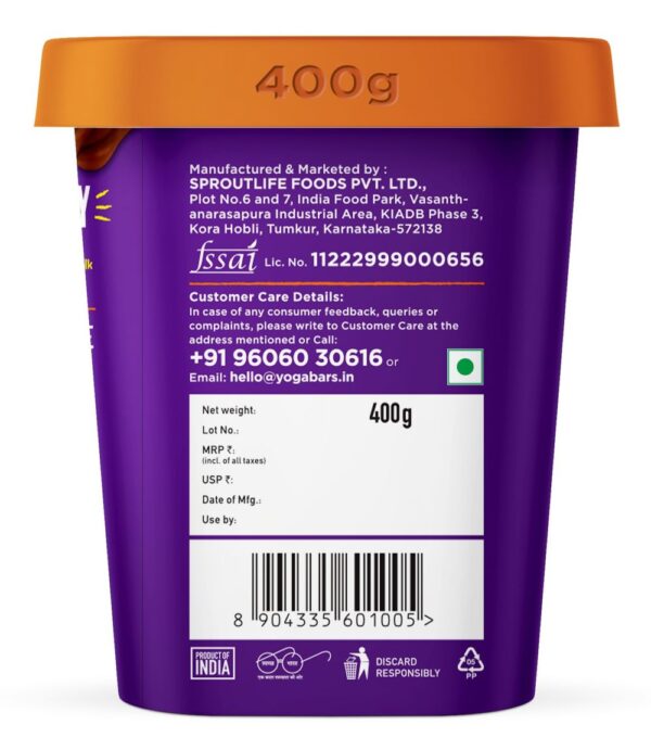 Yoga Bar Crunchy Dark Chocolate Peanut Butter, with High Protein & Anti-Oxidants, Premium Peanuts- JSJ1032 - Image 3