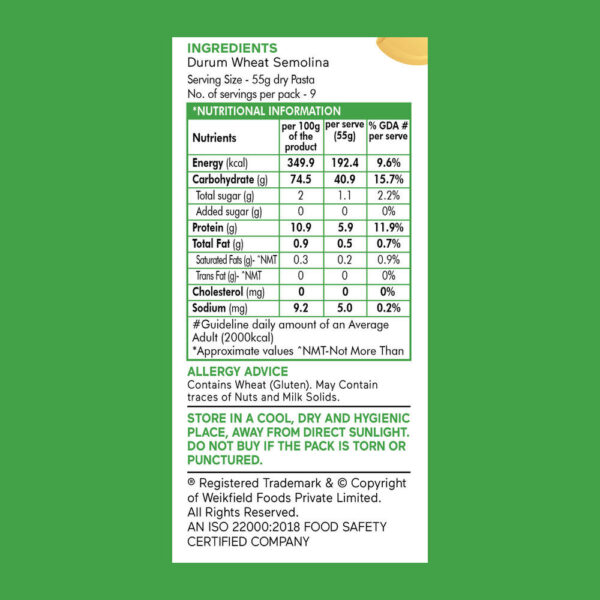 Chef's Basket - Durum Wheat Elbow Pasta- YSM1018 - Image 4