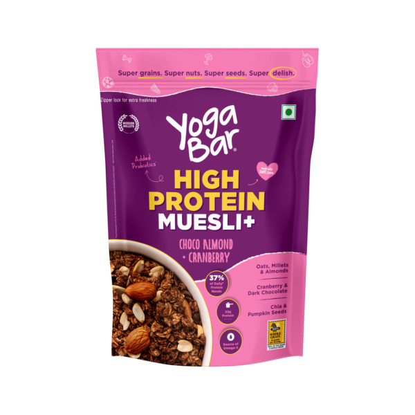 Yoga Bar High Protein Muesli (Choco Almond & Cranberry)- ZTM1035