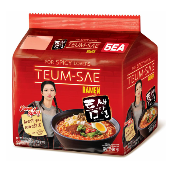 Korean Paldo Teumsae Ramyun Spicy Korean NoodlesVeg- VTE1017