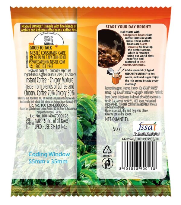 NESCAFE Sunrise Instant Coffee Powder- BLJ1043 - Image 2
