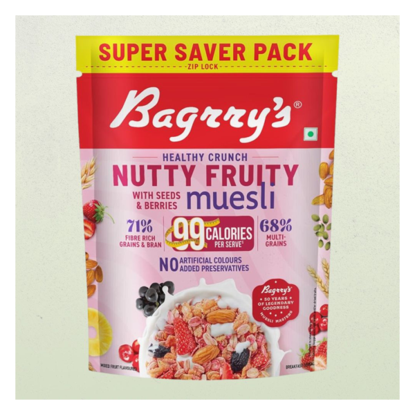 Bagrry's Crunchy Nutty Fruity Muesli- ZTM1007