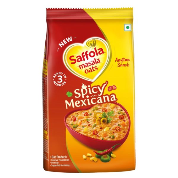 Saffola Masala Oats Spicy Mexican, Healthy & Tasty, Anytime Snack- ZTM1053