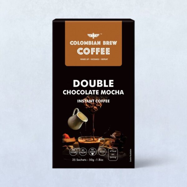 Colombian Brew Double Chocolate Mocha Instant Coffee No Sugar Vegan- BLJ1056