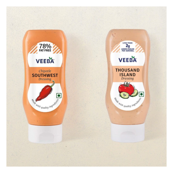 Veeba Southwest Chipotle Dressing(300gms) & Veeba Thousand Island Dressing(300gms) Combo- WWY1042