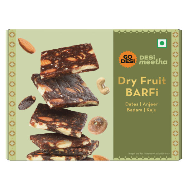 Go Desi Desi Meetha Dry Fruit Barfi- VUW1020