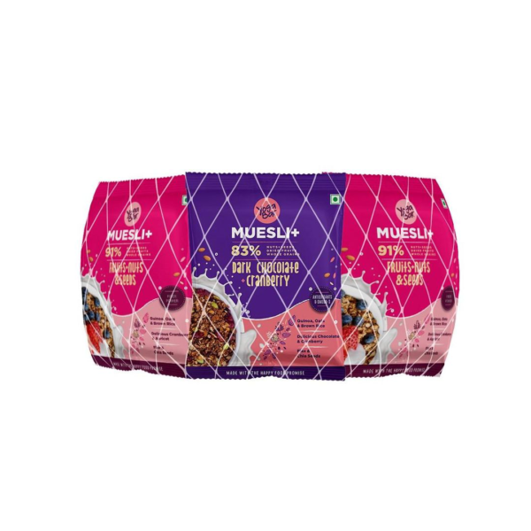 Yoga bar Muesli Dark Chocolate Pack Of 3 & Muesli Fruit & Nut Pack Of 3- ZTM1067