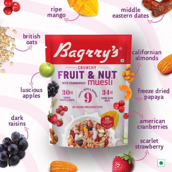 Bagrry's Crunchy Fruit & Nut Muesli- VUW1021