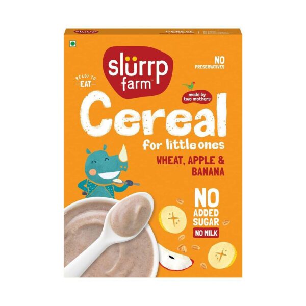 Slurrp Farm Wheat Apple & Banana Instant Healthy Cereal 100% Natural No Added Sugar No Milk- NWT1002