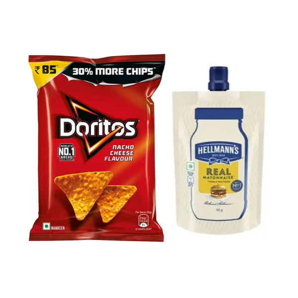 Hellmann's Veg Mayonnaise(85gms) & Doritos Nacho Chips - Cheese Flavour(153gms) Combo- WWY1056