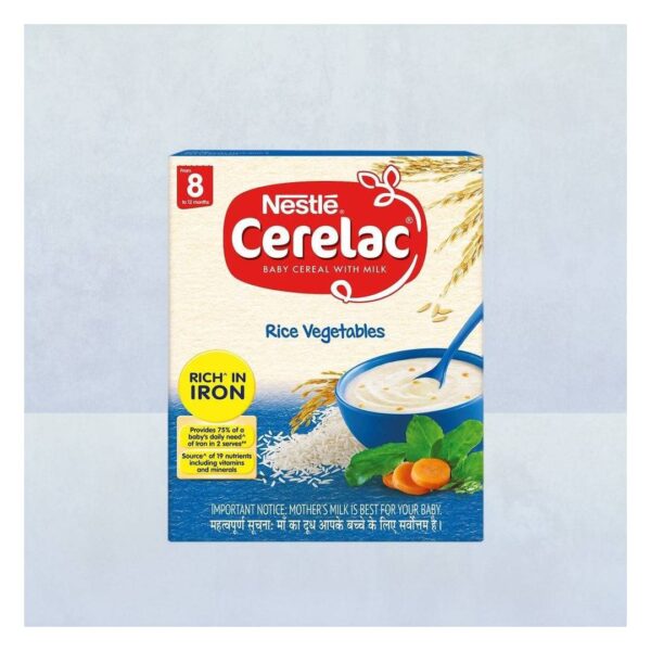 Nestle Cerelac Stage 2 Baby Cereal with Milk Rice Vegetables From 8 To 12 Months- NWT1018