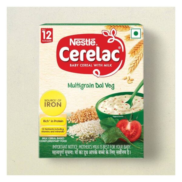 Nestle Cerelac Baby Cereal With Milk Multigrain Dal Veg - Stage 4 (12 To 24 Months)- NWT1023