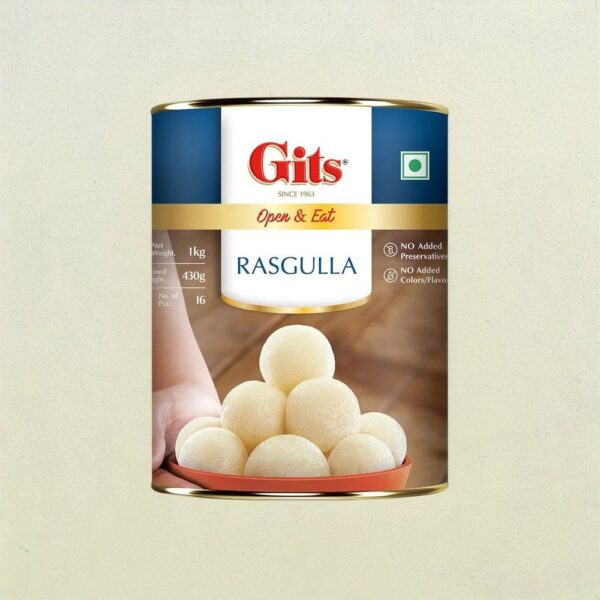 Gits Rasgulla Open & Eat (Tin)- NRH1037